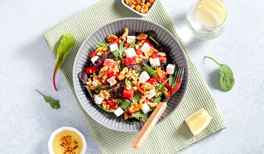 Receta_El_Huertico_Ensalada_summum_sandía_feta_ nueces