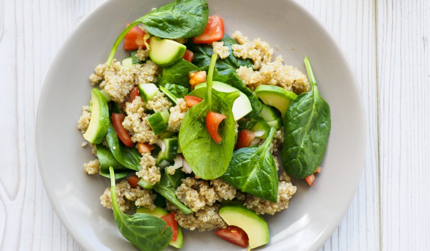 espinaca y quinoa